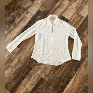 Zara White Button Down Top Size XS